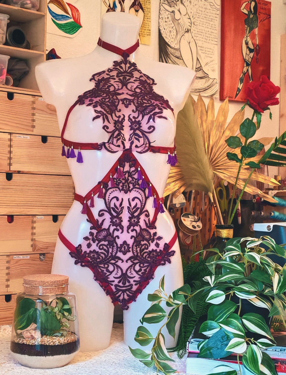 Harnais Camisole Purple Mystic – Body Lingerie Brodée