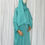 Thumbnail: Green floral full Length Salah Dress With Attached Shaila