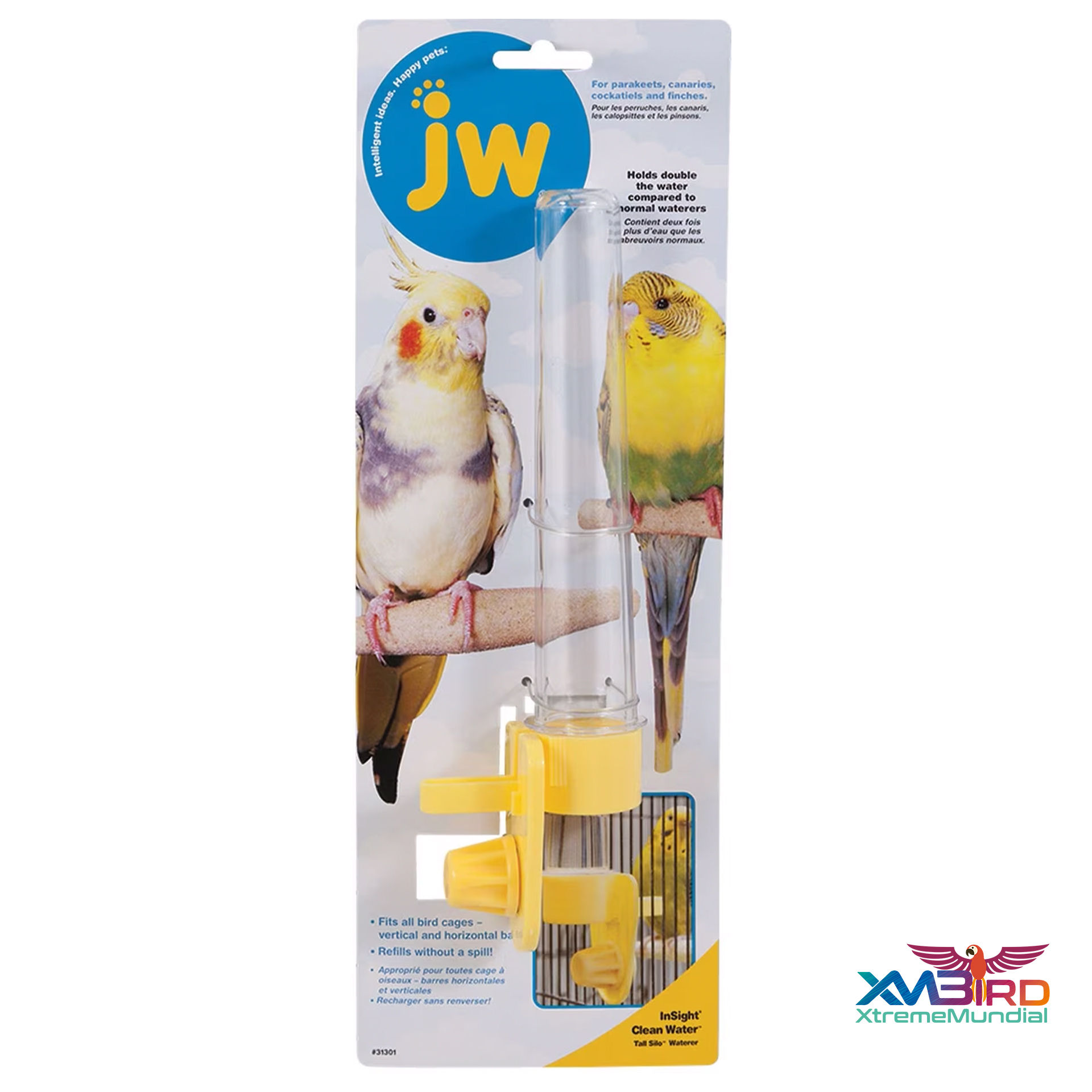 JW Pet Clean Water Silo Bird Waterer