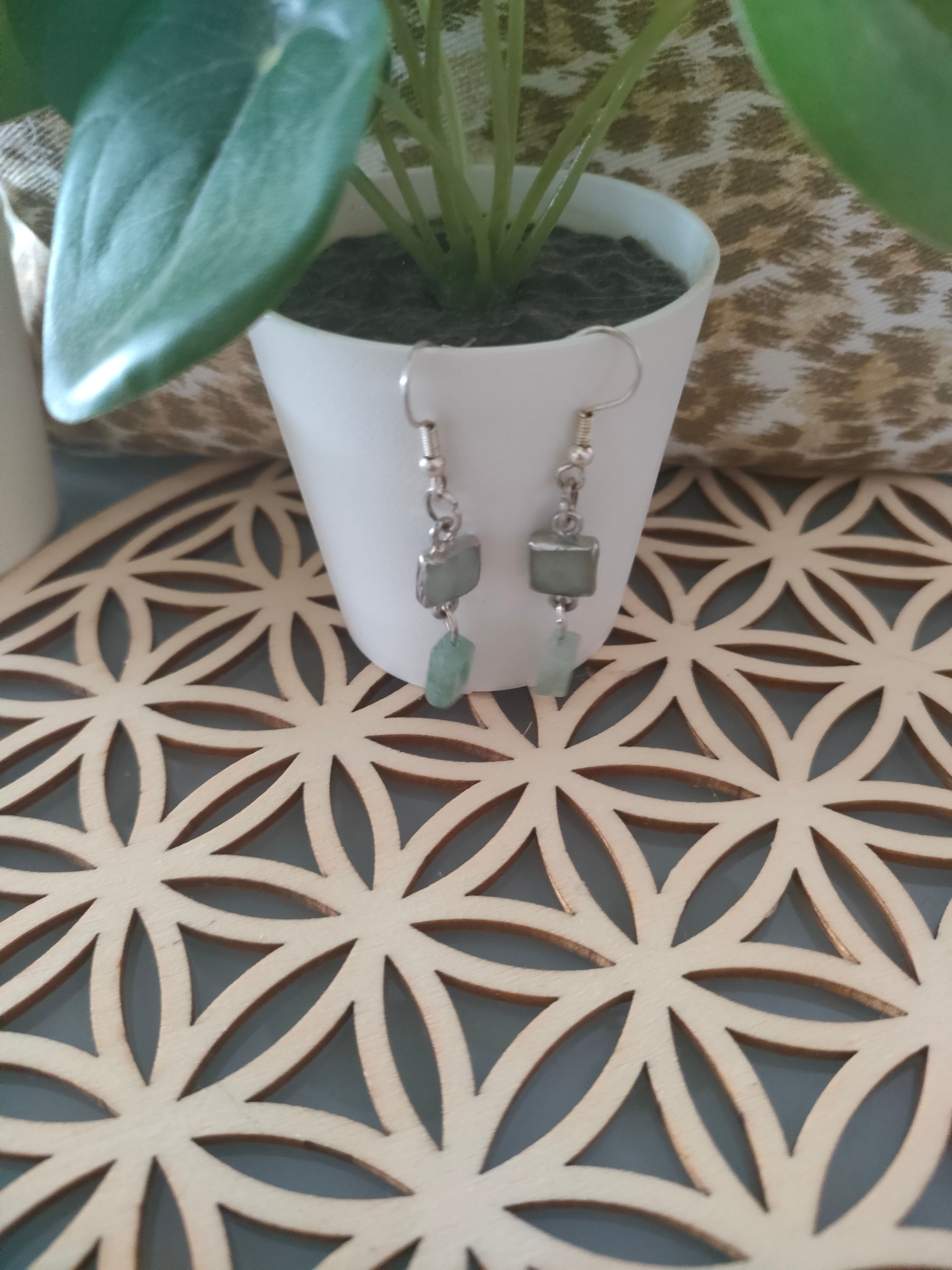 Boucles d'oreilles en aventurine