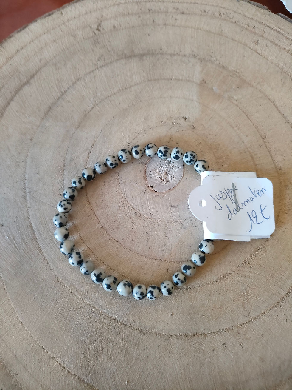 Bracelet en jaspe dalmatien