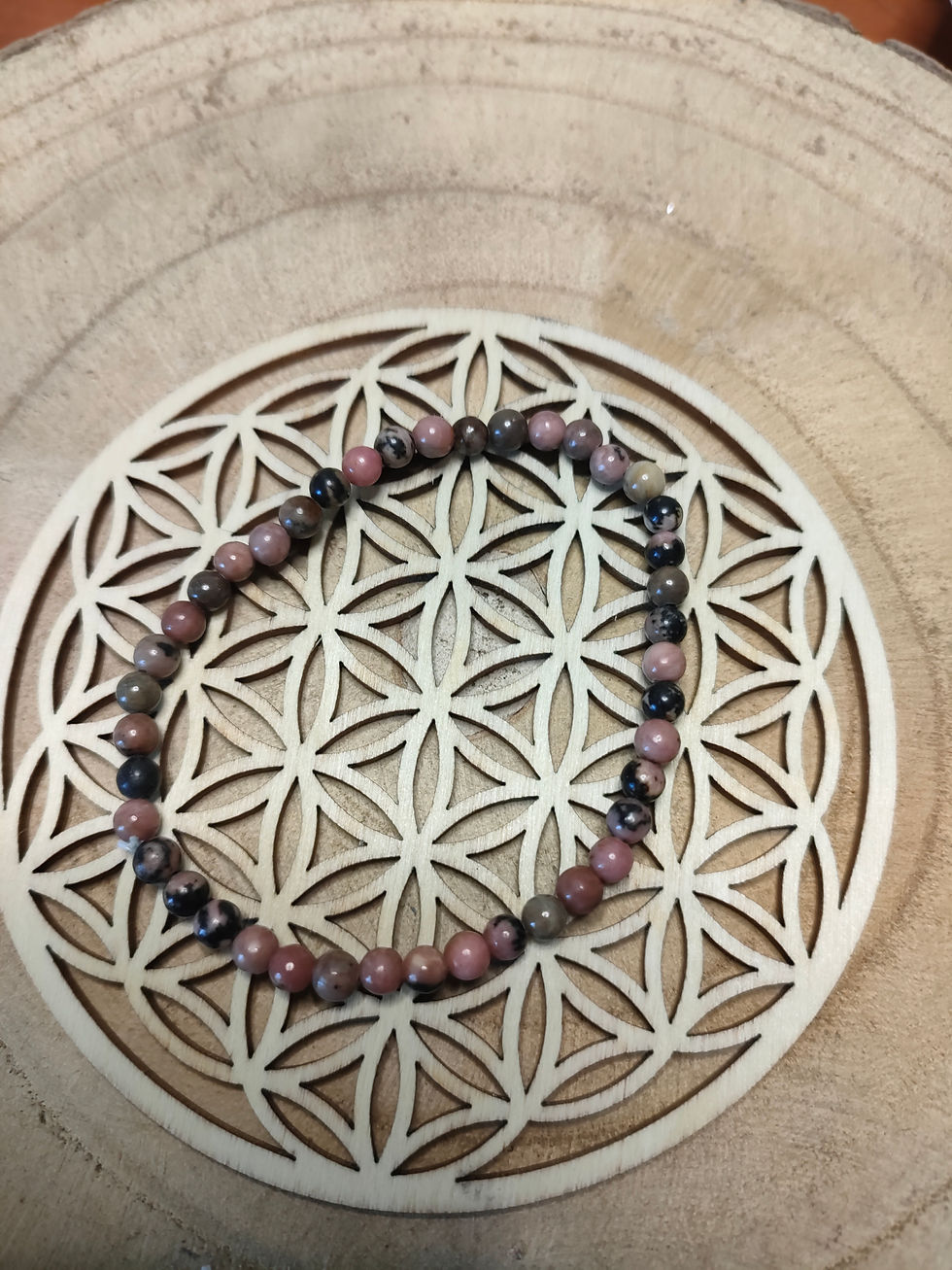 Bracelet en rhodonite perle 0,4