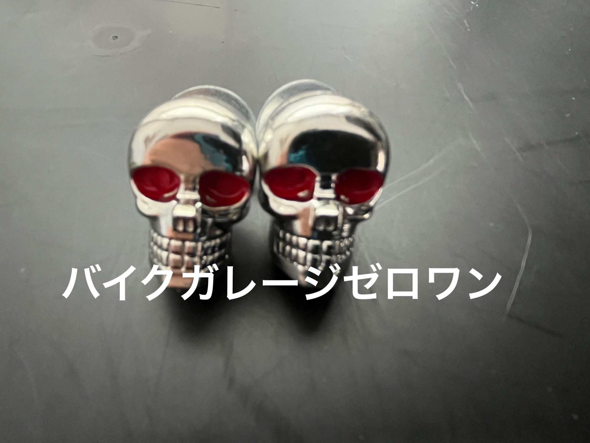 ナンバープレートネジ　髑髏　骸骨