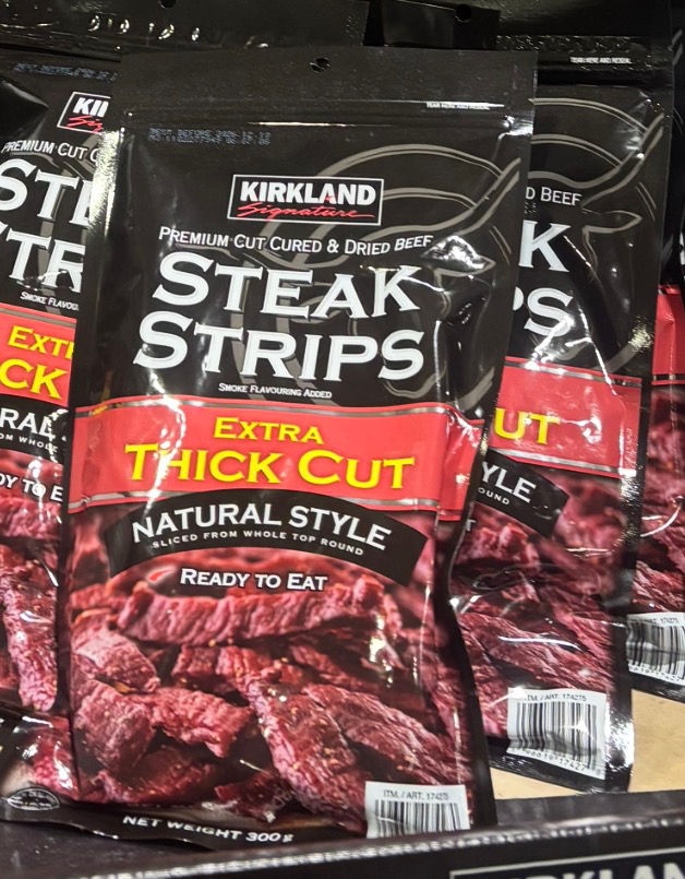 カークランドシグネチャー　ステーキストリップス300g