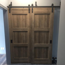 Custom Wood Grain Sliding Barn Doors