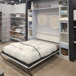 Blue & White Murphy Bed with Towers