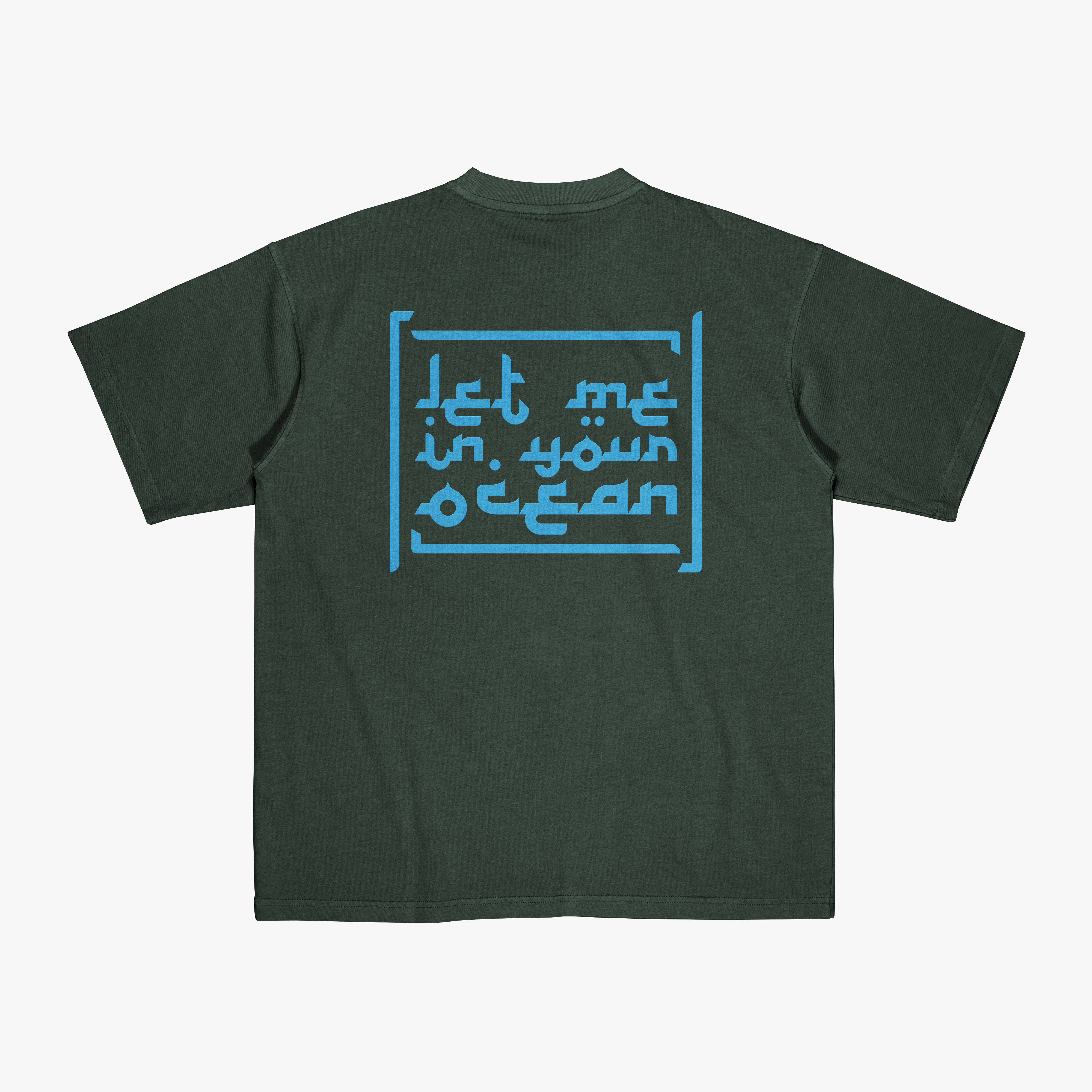 Let Me in Your Ocean Oversize Erkek Tshirt %100 Pamuk
