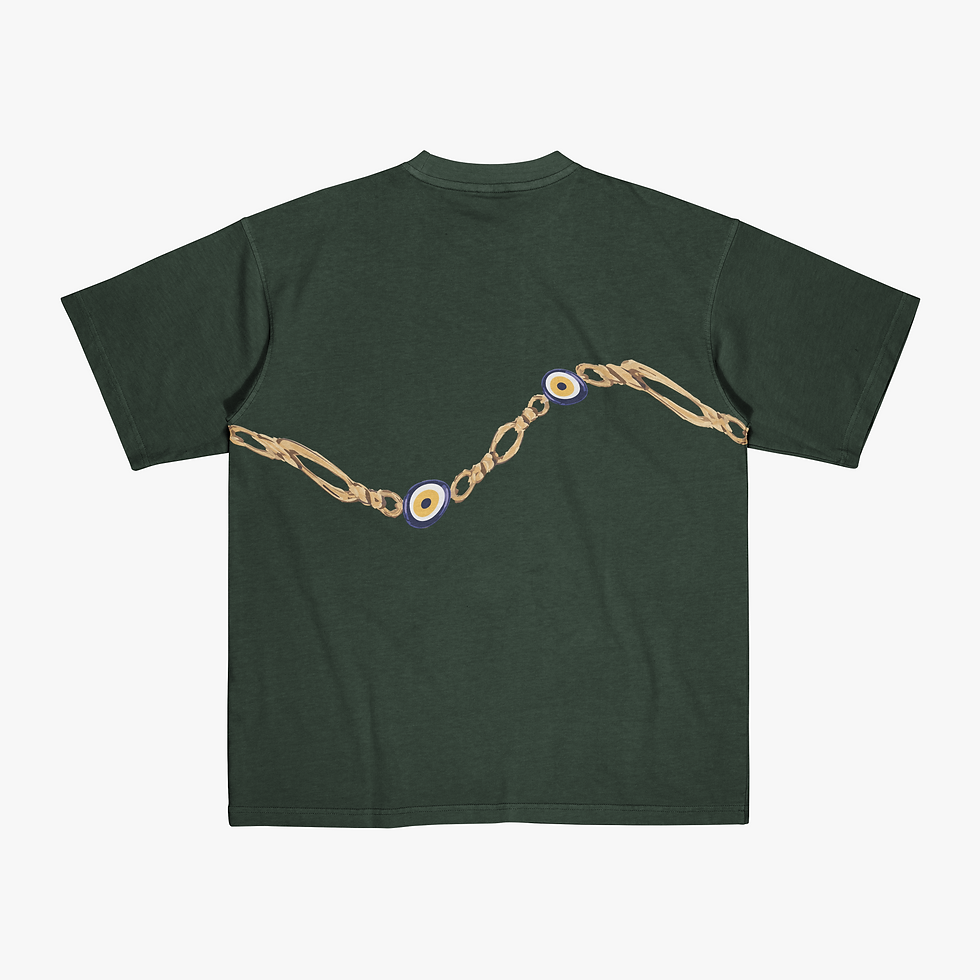 Küçük resim: Nazar Oversize Erkek Tshirt %100 Pamuk