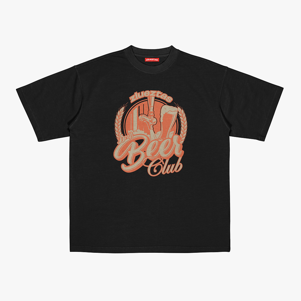 Küçük resim: Draft Beer Club Oversize Erkek Tshirt %100 Pamuk