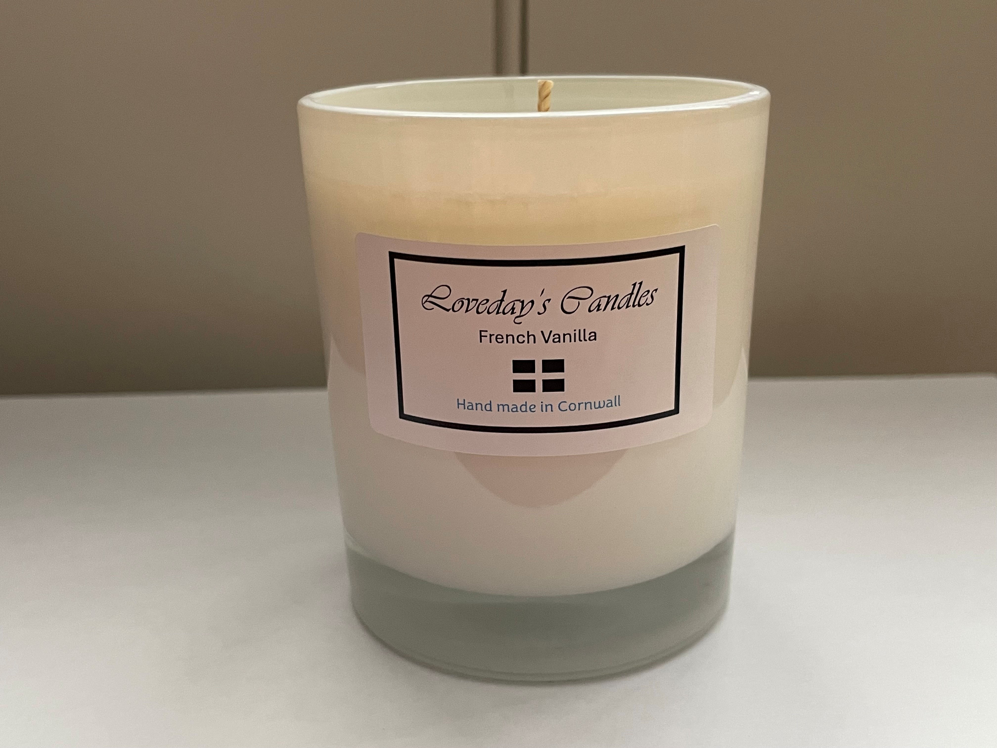 French Vanilla, milk glass containers