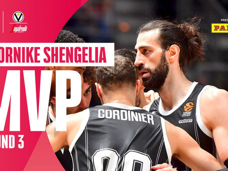 Turkish Airlines EuroLeague Regular Season - Round 3 MVP: Tornike Shengelia, Virtus Segafredo