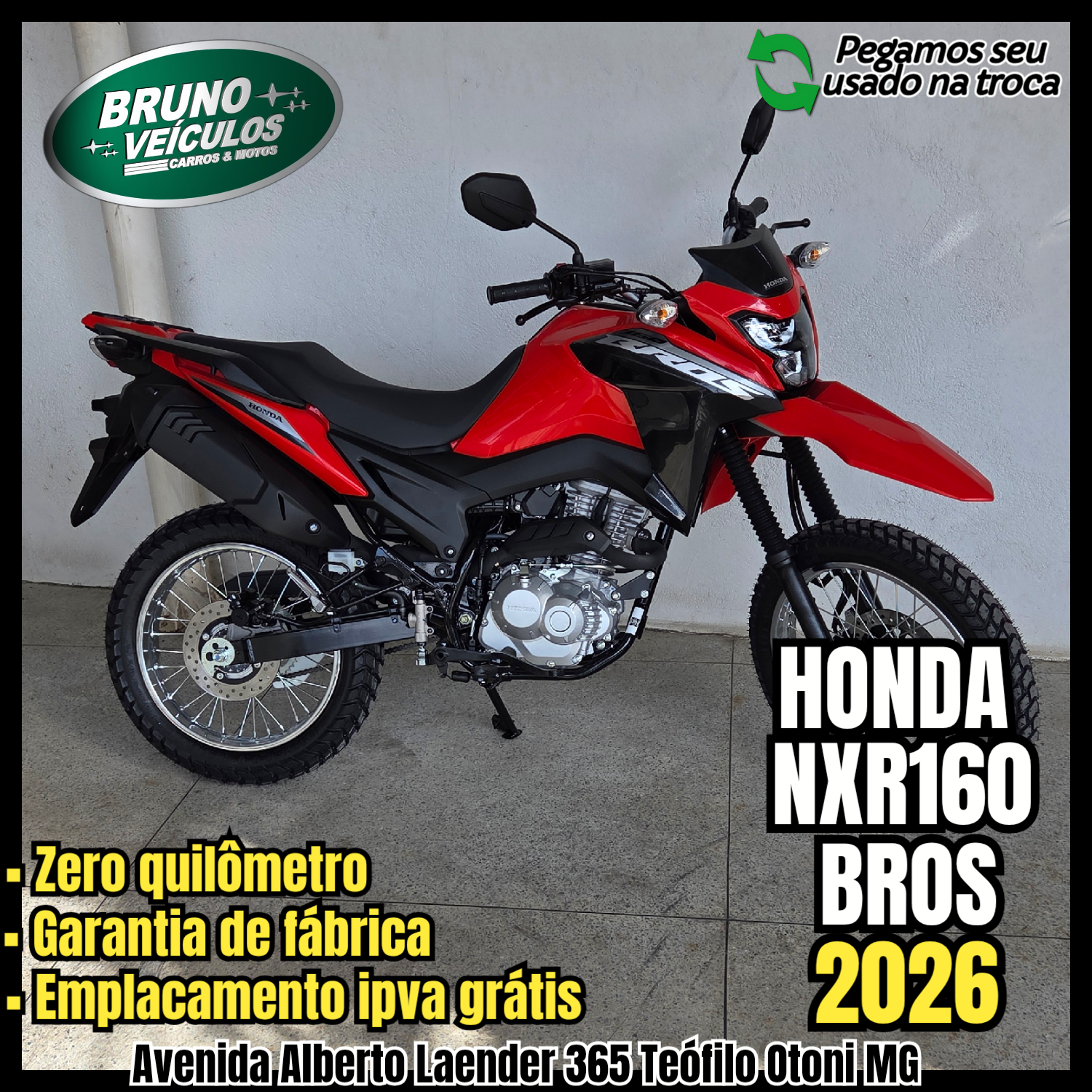 HONDA NXR160 BROS ANO 2026 0KM