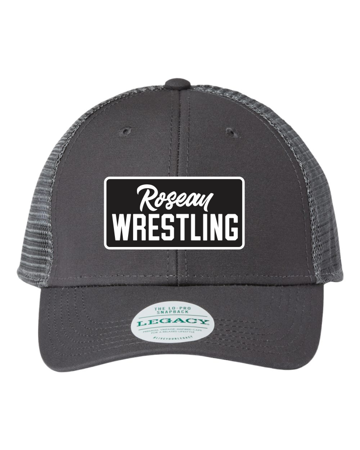 Grey Roseau Wrestling Trucker Cap