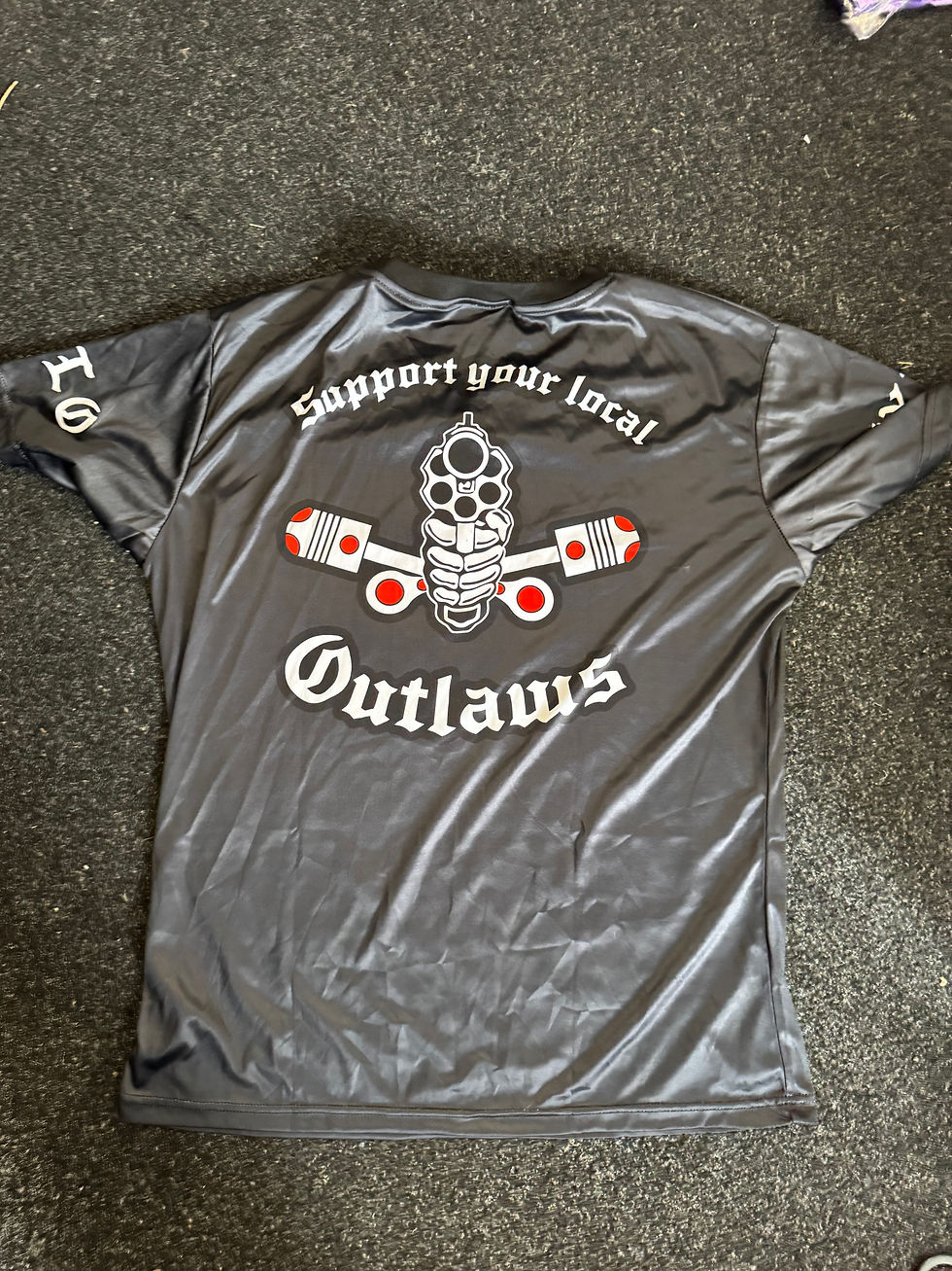 Thumbnail: NEW SYLO Ladies Love Outlaws Black Heart T-Shirt