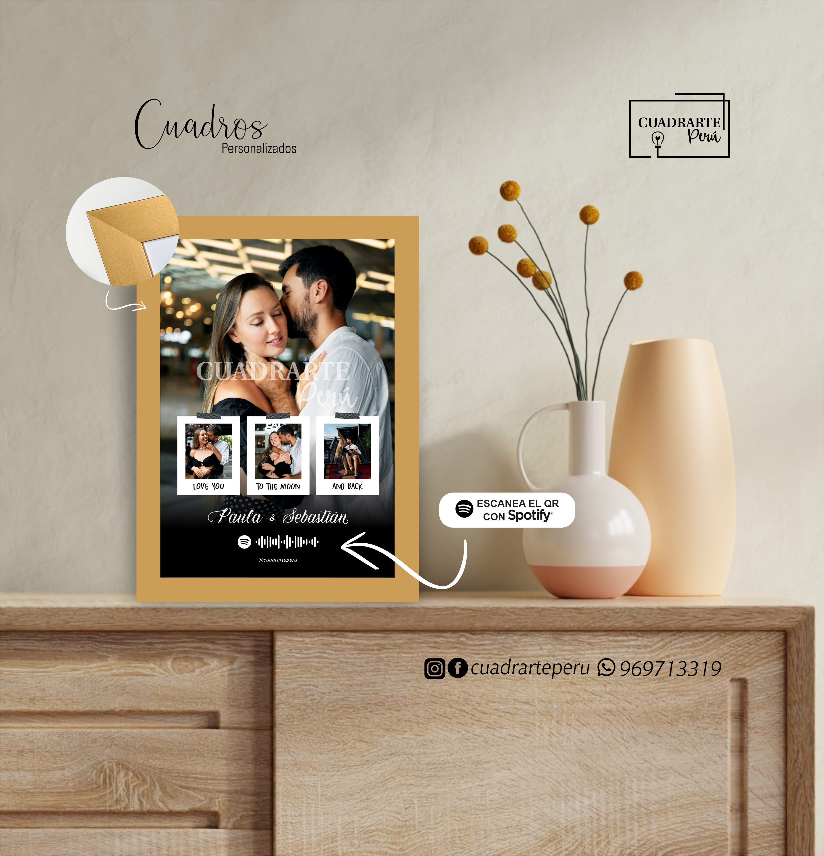 Cuadro Love You to the moon and back