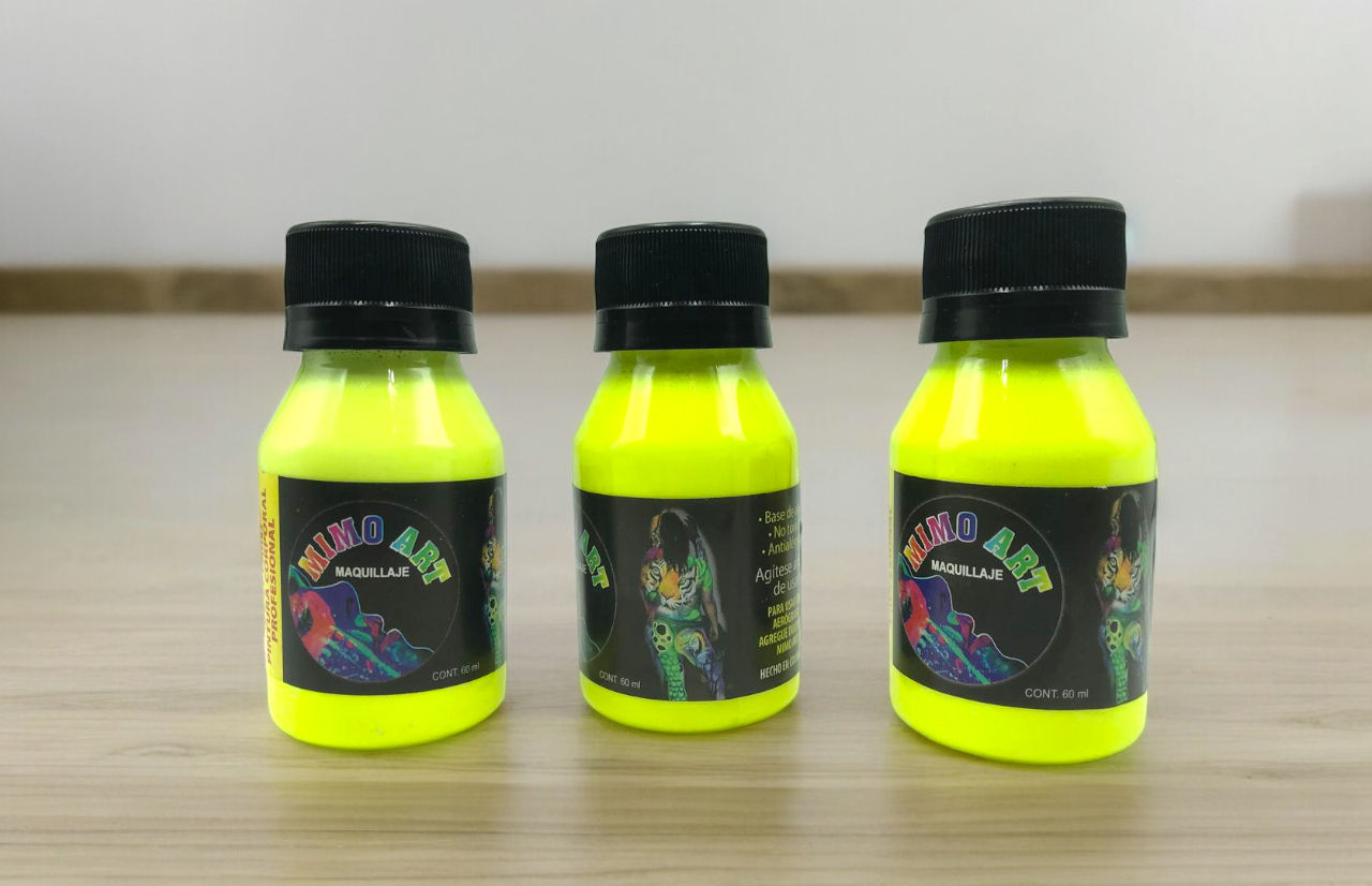 BODY PAINT PINTURA CORPORAL PROFESIONAL AMARILLO NEON 60ML