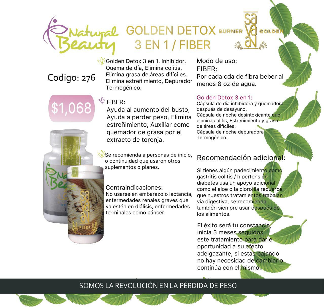 Golden Detox 3 en 1 / Fiber