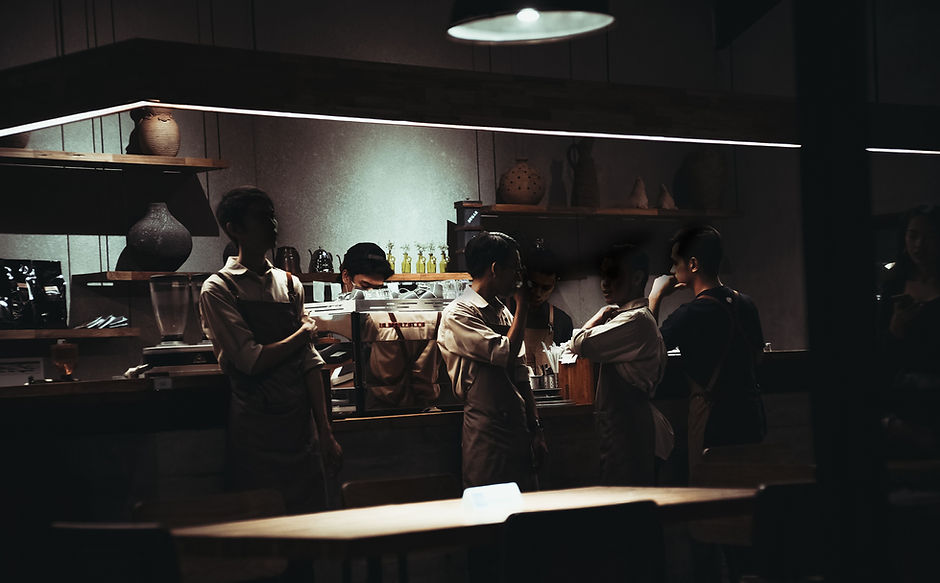 Los trabajadores del restaurante