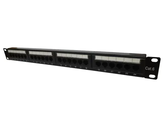 Miniatura: Patch Panel Carregado CAT6 24P Padrão 19" 1U