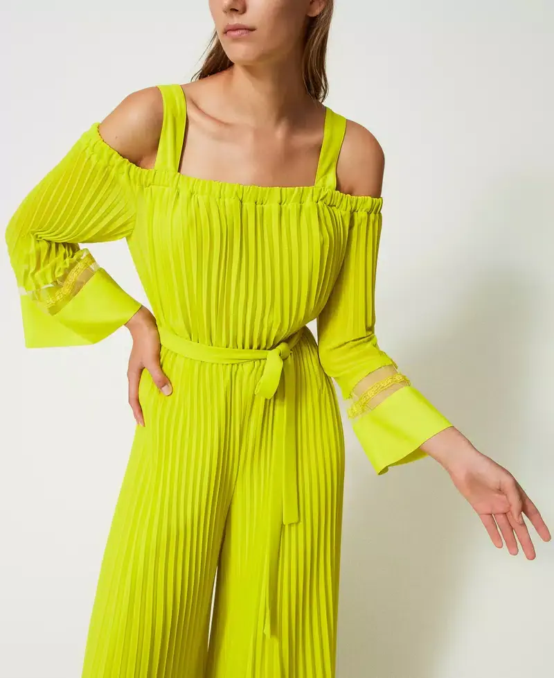 Miniatyrbild: Twinset pleated georgette black jumpsuit