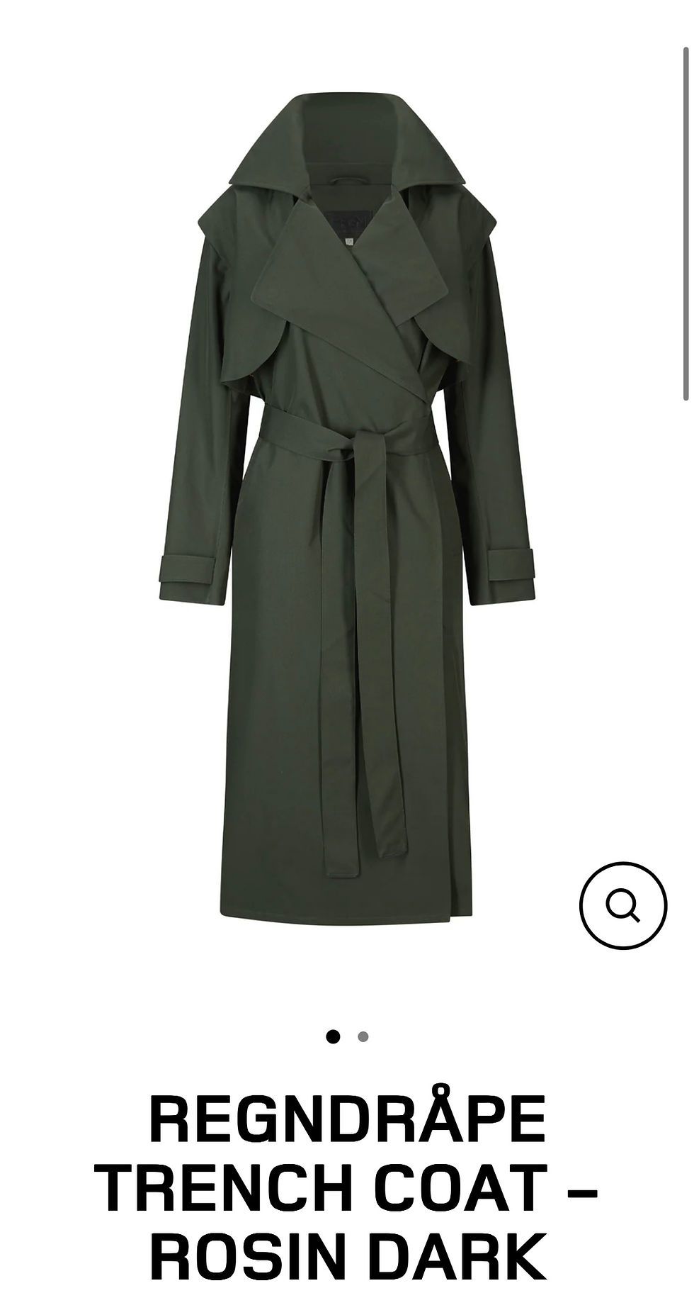 BRGN Regndråpe trench coat - rosin dark green