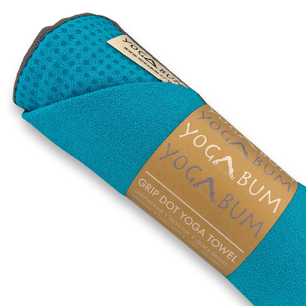 Thumbnail: Soft recycled microfibre texture of Miami Blue hot yoga towel