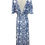 Miniatura: Dlouhé šaty s modrým vzorem