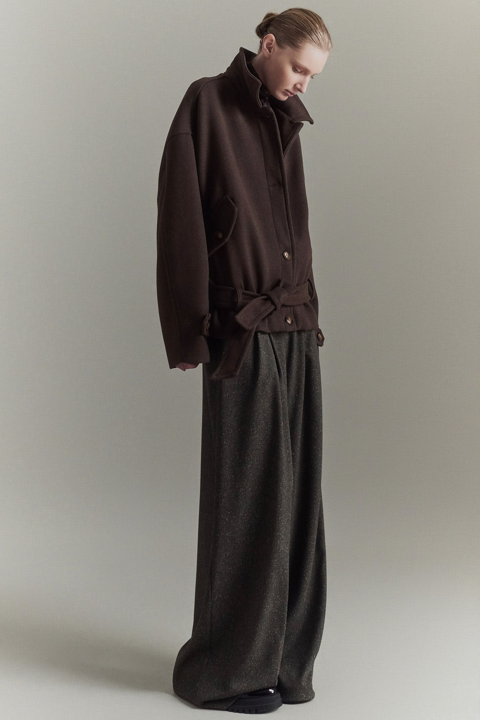 Miniatura: Široké kalhoty s melírovým efektem