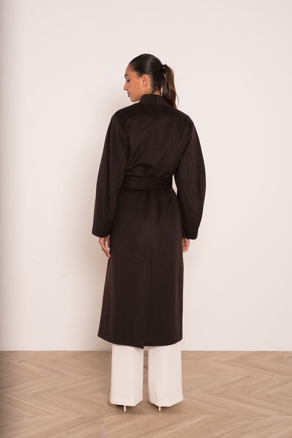 Miniatura: Zavinovací kabát KIMONO s páskem