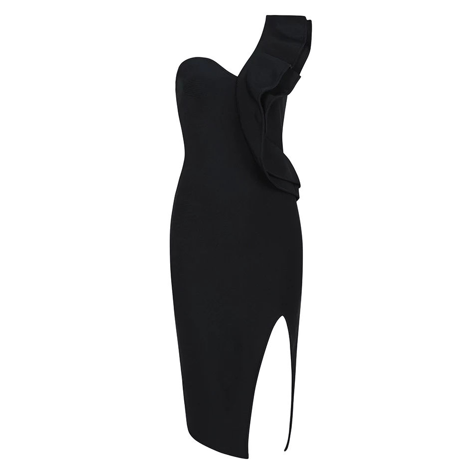Miniatura: Sexy vestido bodycon bandage de un hombro GGFR