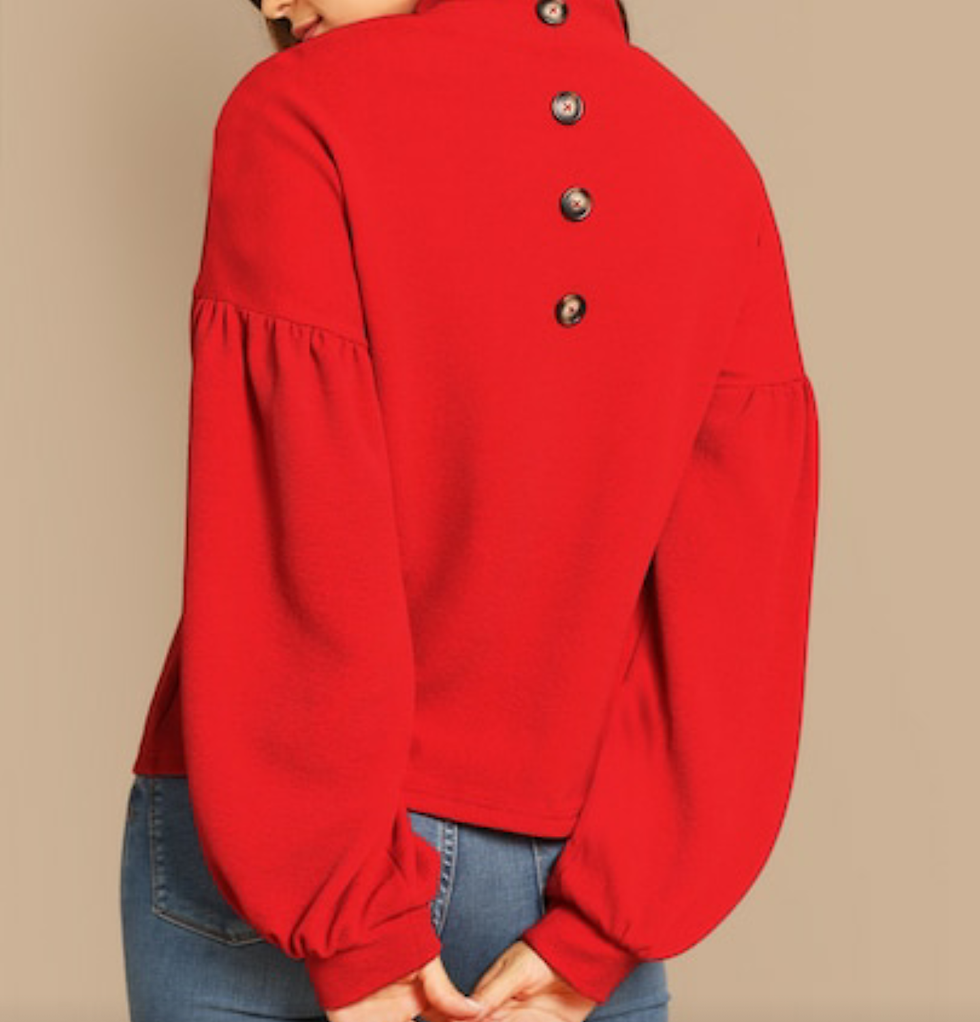 Miniatura: Elegante blusa globo femme HPMH64