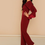Miniatura: Jumpsuit Rojo vino de una sola manga NNY