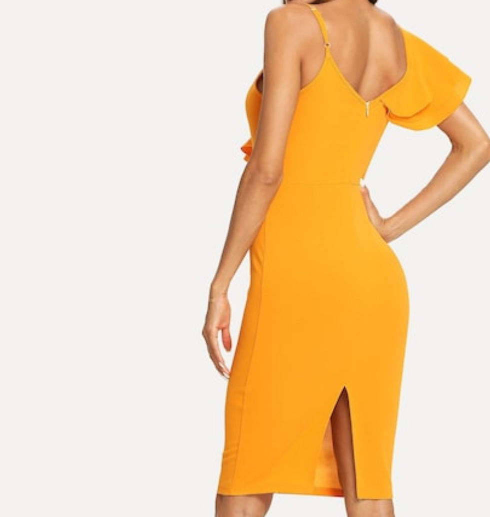 Miniatura: Vestido ruflle bodycom HFT56