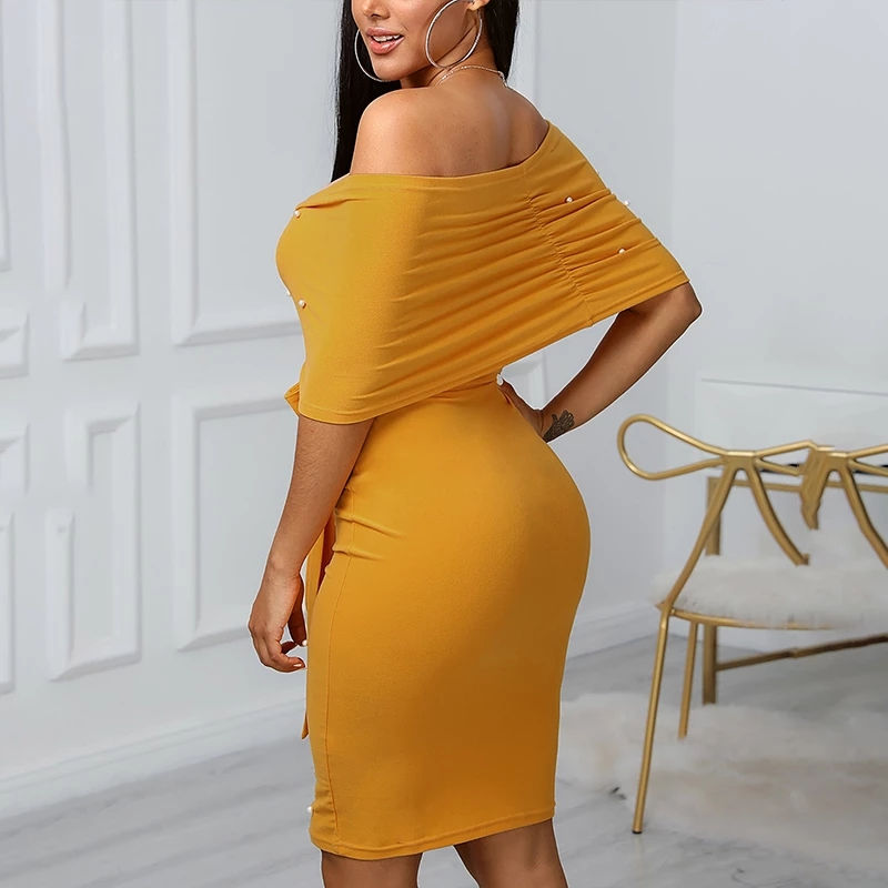 Miniatura: Vestido bodycon lace con perlas VGT56