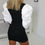 Miniatura: Vestido bodycon mangas boom white HGQ