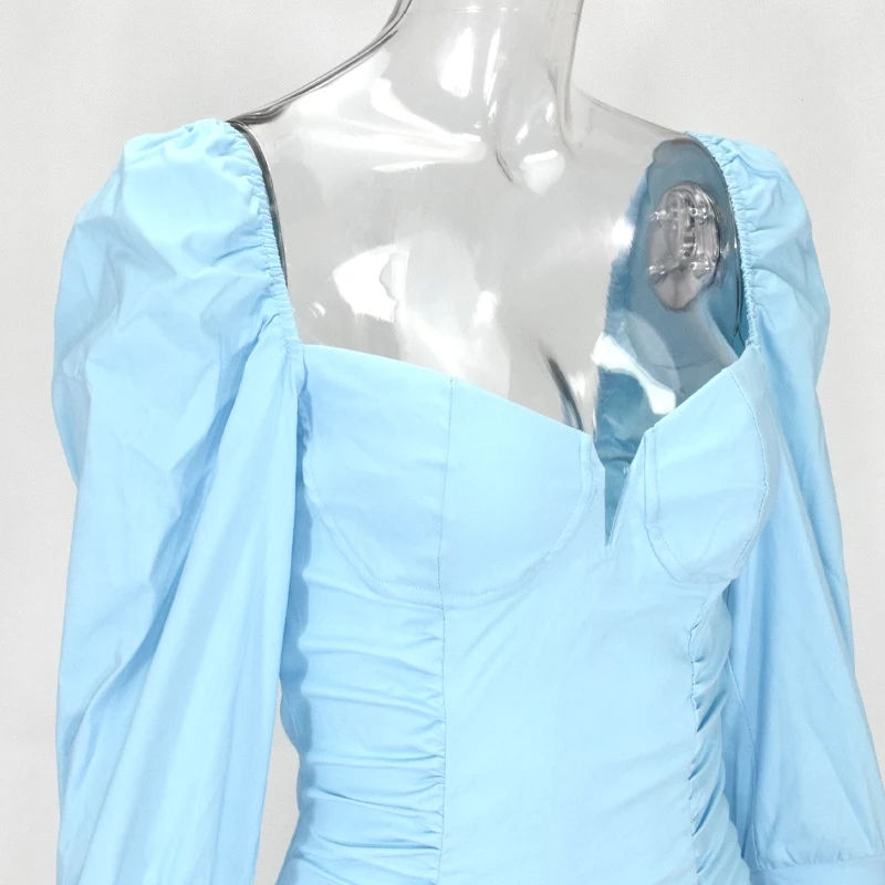 Miniatura: Vestido Sofía Satín mangas puff