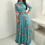 Miniatura: Maxi vestido manga 3/4 Floral DCQ