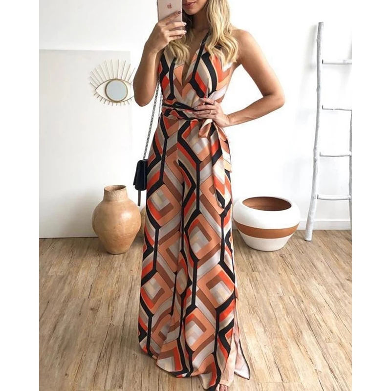 Miniatura: Jumpsuit multicolor con lazo LMJ5