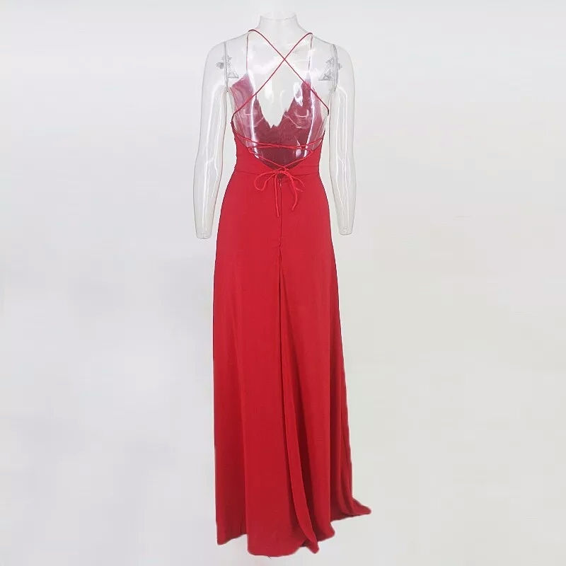 Miniatura: Maxi vestido backless Rufle hi HYT