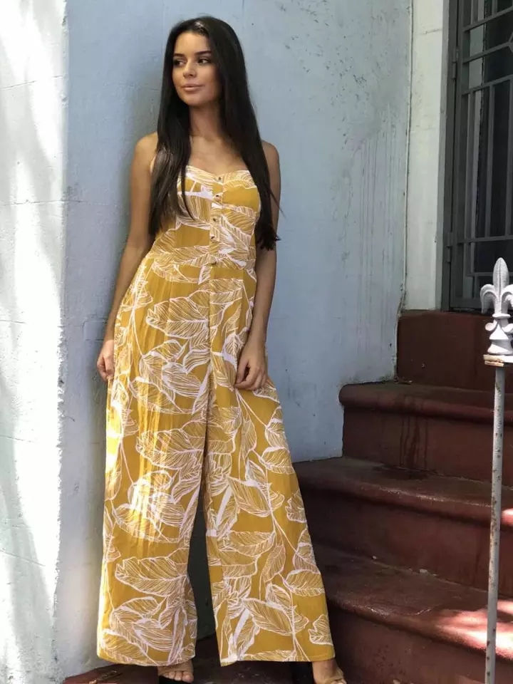 Miniatura: Jumpsuit estampado hoja Summer CQTG