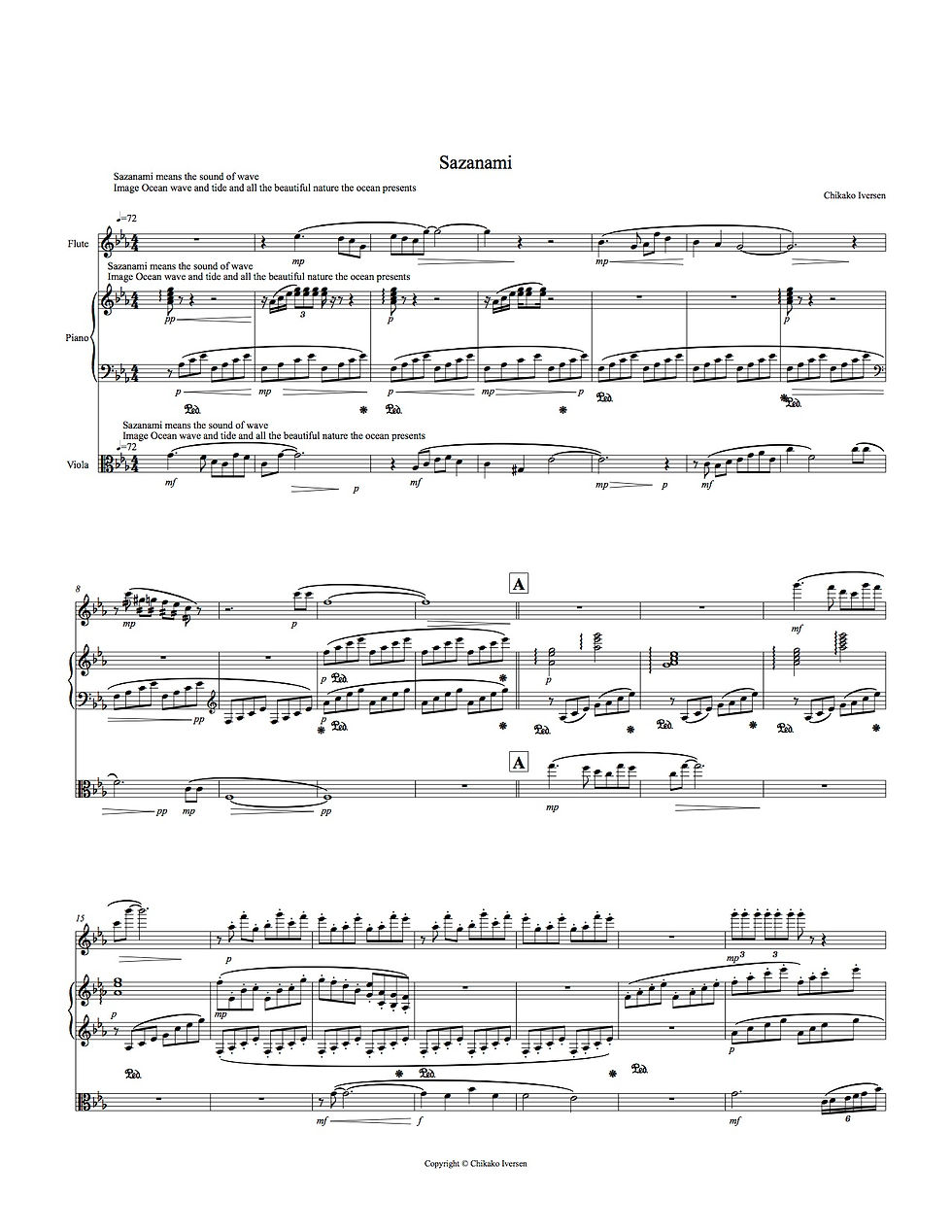 SAZANAM / Score and parts