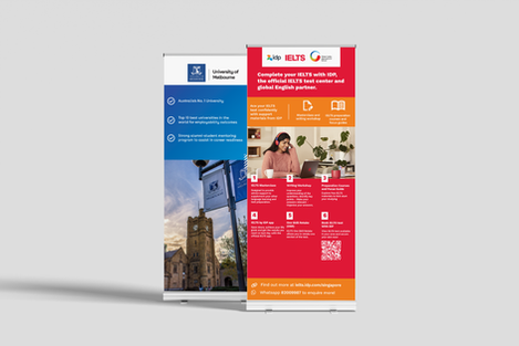 IDP IELTS: Pull-up banners
