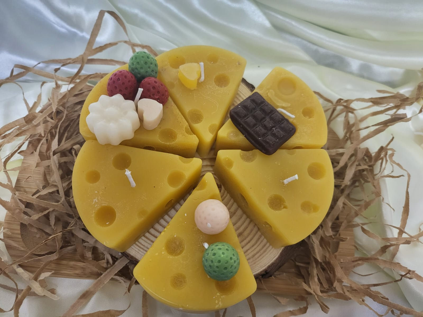 شمعة كعكة الجبن