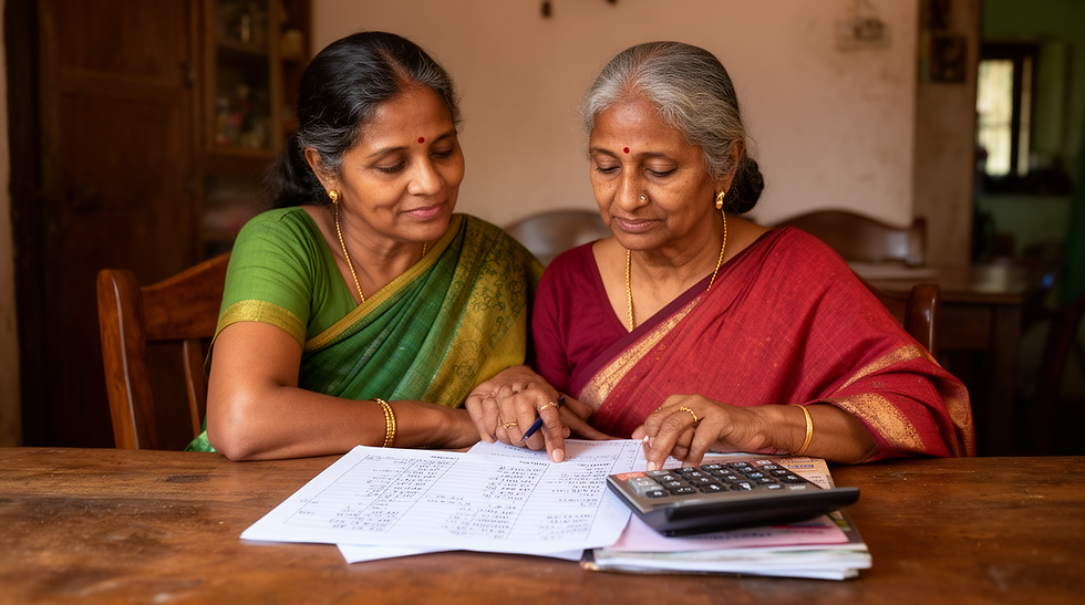 Family in Bhubaneswar planning a budget to settle loan app debt