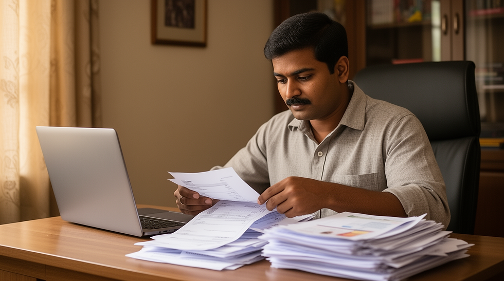 Borrower reviewing loan documents to find the real lender after a loan app shut down