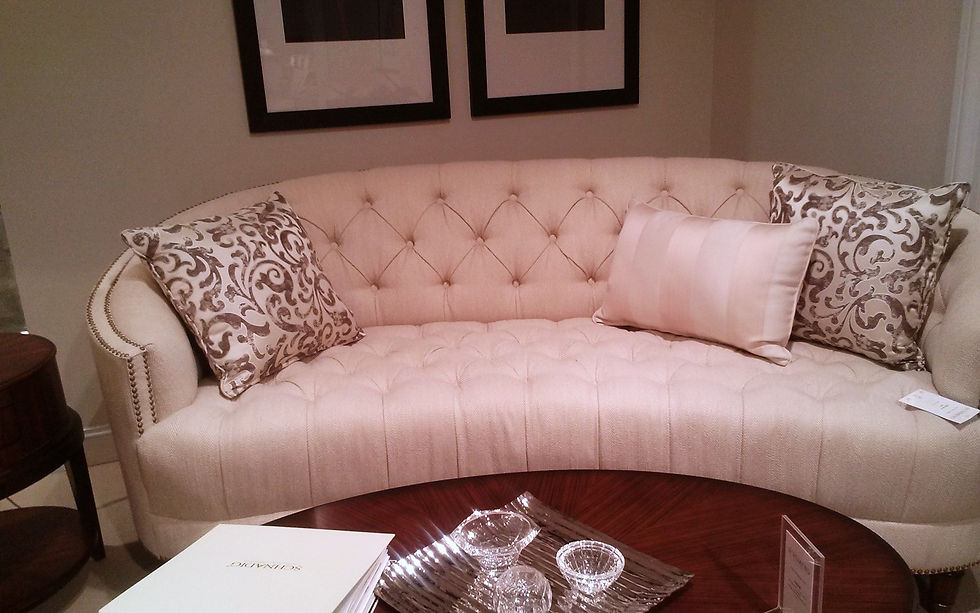 Couch with a feminine touch