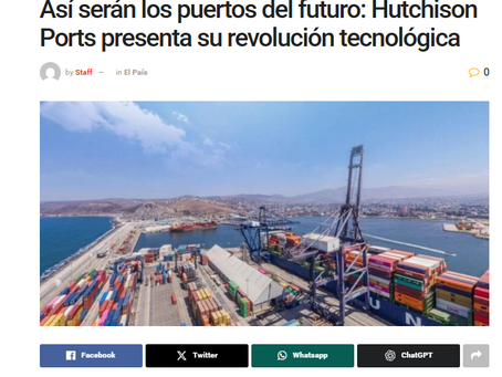 Sureste picante - Así serán los puertos del futuro: Hutchison Ports presenta su revolución tecnológica