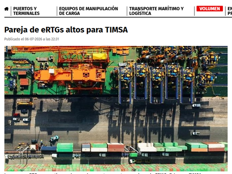 World Cargo News - Puertos de Hutchison TIMSA ha recibido dos nuevos eRTG de ZPMC para su operación en el Puerto de Manzanillo, México