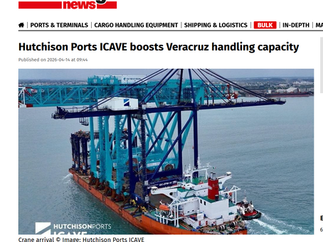 World Cargo News - Hutchison Ports ICAVE boosts Veracruz handling capacity