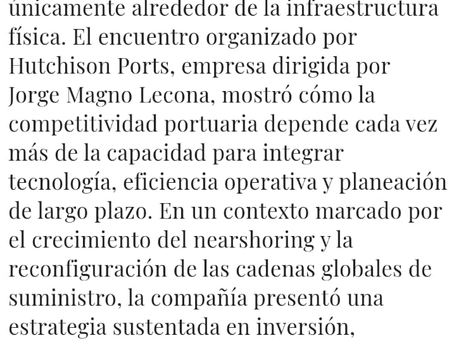 El Coahuilense - Laura Puente- Puertos del futuro